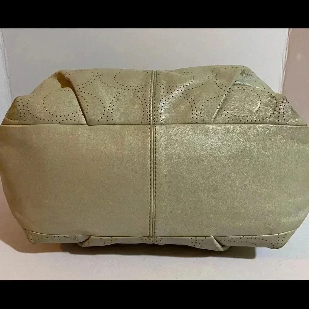 Coach grey leather satchel handbag - Picture 4 of 12